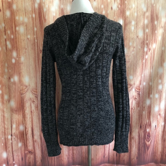 Roxy Gray Heathered Hooded Tunic Sweater - Picture 7 of 11